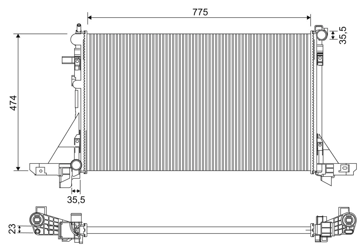 Radiator, engine cooling (701953)