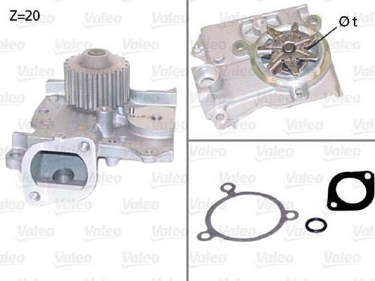 Water Pump, engine cooling (506685)