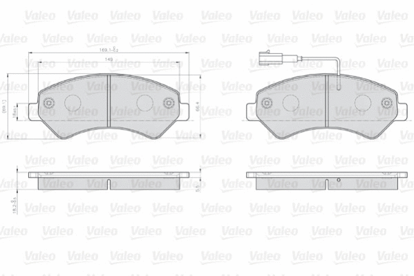 Brake Pad Set, disc brake (872466)