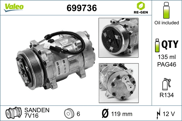 Compressor, air conditioning (699736)
