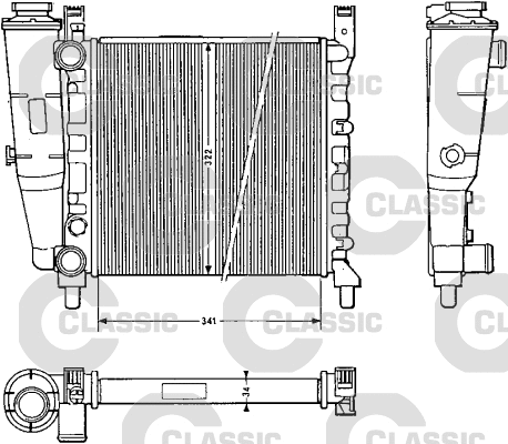 Radiator, engine cooling (311385)