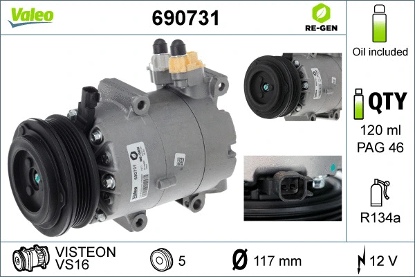 Compressor, air conditioning (690731)