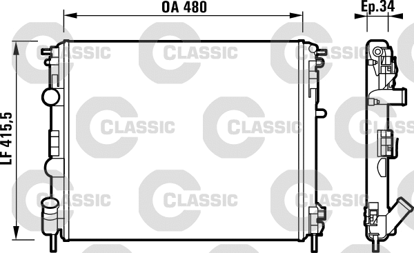 Radiator, engine cooling (232721)