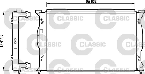 Radiator, engine cooling (232839)