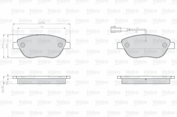 Brake Pad Set, disc brake (872708)