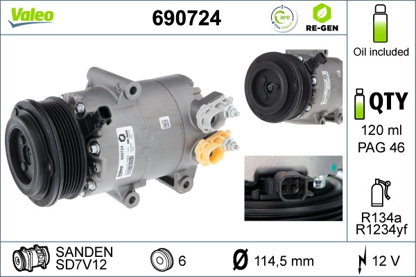 Compressor, air conditioning (690724)