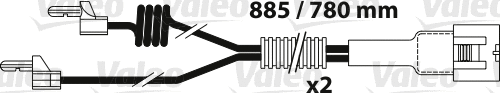 Warning Contact, brake pad wear (882341)