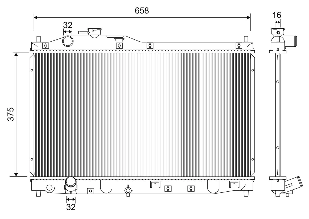 Radiator, engine cooling (701205)