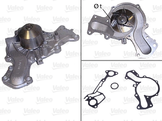 Water Pump, engine cooling (506408)