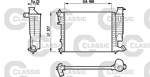Radiator, engine cooling (232534)