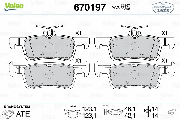 Brake Pad Set, disc brake (670197)