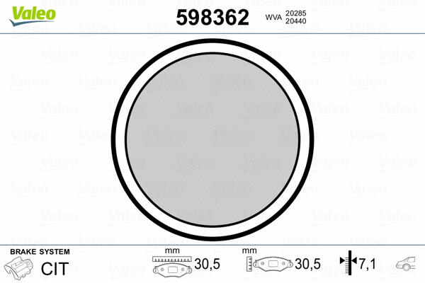 Brake Pad Set, disc parking brake