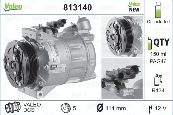 Compressor, air conditioning (813140)