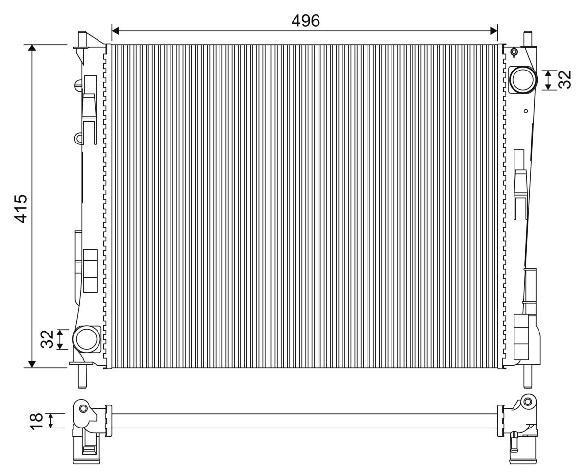 Radiator, engine cooling (735135)