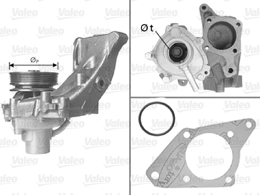 Water Pump, engine cooling (506586)