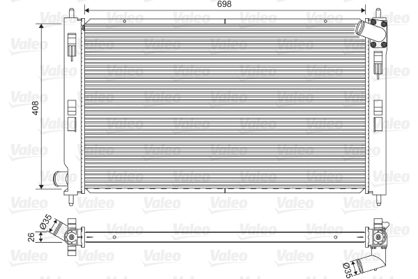 Radiator, engine cooling (701577)