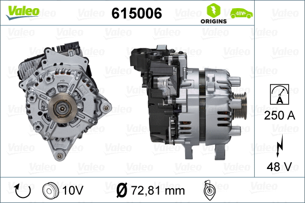 Alternator, starter