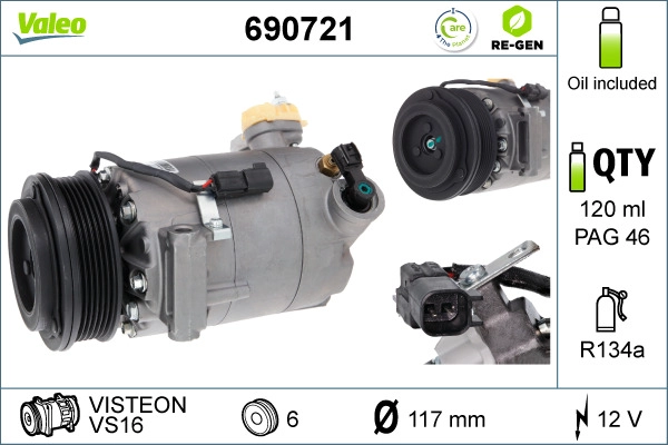 Compressor, air conditioning (690721)