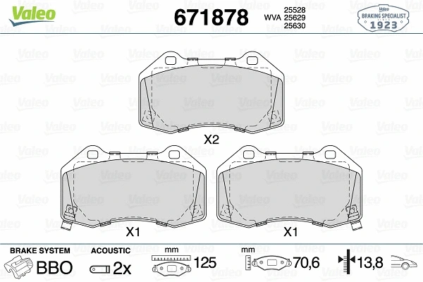 Brake Pad Set, disc brake (671878)
