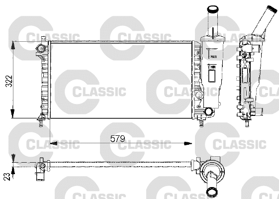 Radiator, engine cooling (232578)