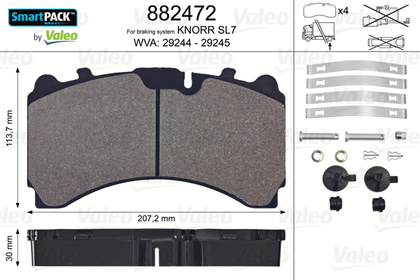 Brake Pad Set, disc brake (882472)