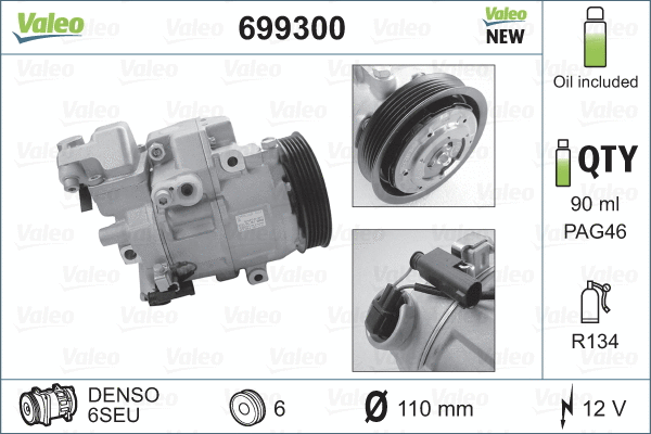 Compressor, air conditioning (699300)