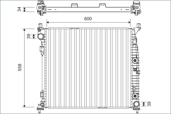 Radiator, engine cooling (701167)