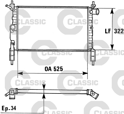 Radiator, engine cooling (230975)