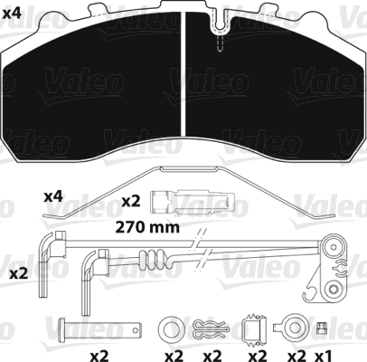 Brake Pad Set, disc brake (882202)