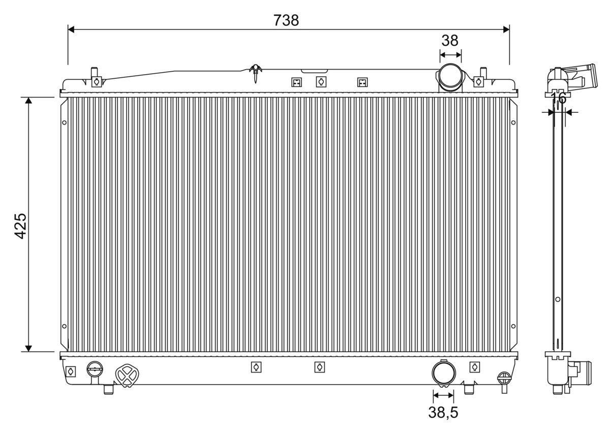 Radiator, engine cooling (701349)