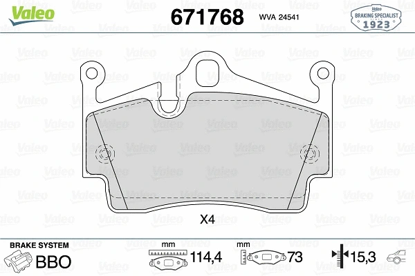 Brake Pad Set, disc brake (671768)