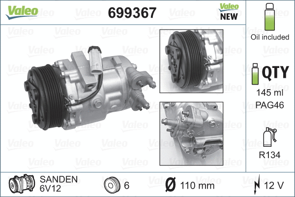 Compressor, air conditioning (699367)