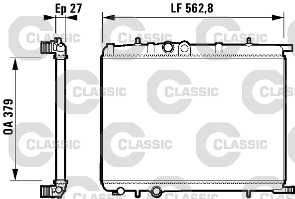 Radiator, engine cooling (232909)