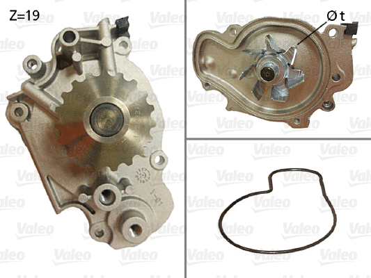 Water Pump, engine cooling (506322)