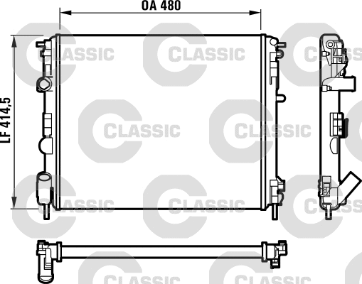Radiator, engine cooling (232523)