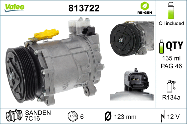 Compressor, air conditioning (813722)