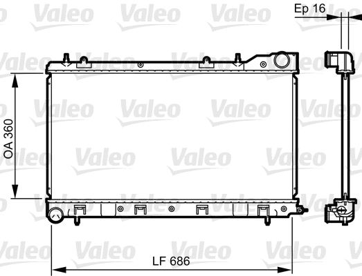 Radiator, engine cooling (735404)