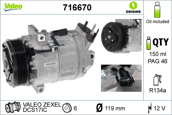 Compressor, air conditioning (716670)