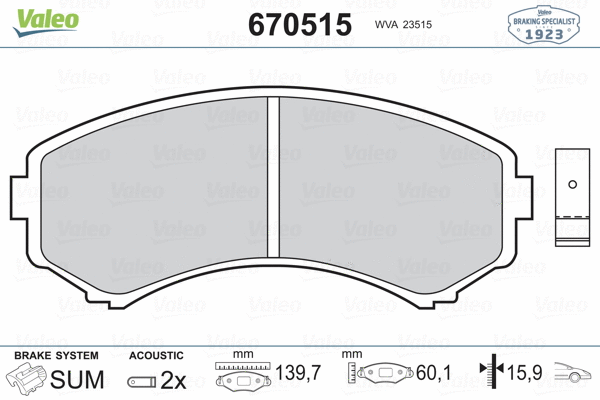 Brake Pad Set, disc brake