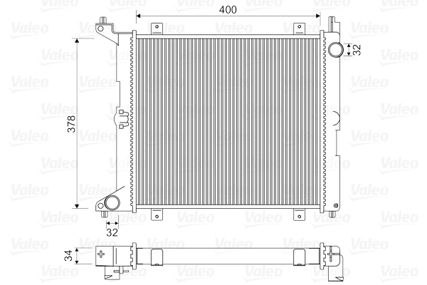 Radiator, engine cooling (731211)
