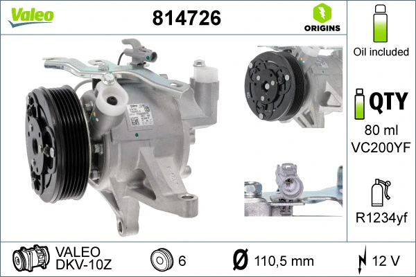 Compressor, air conditioning (814726)