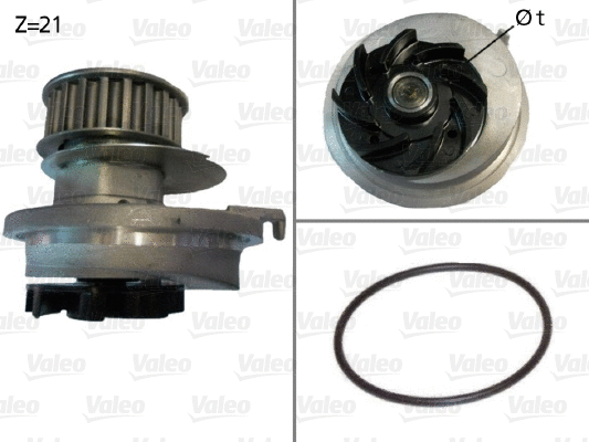 Water Pump, engine cooling (506005)
