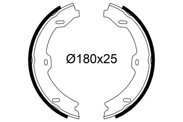 Brake Shoe Set, parking brake (564280)