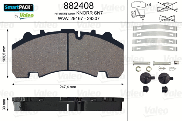 Brake Pad Set, disc brake (882408)