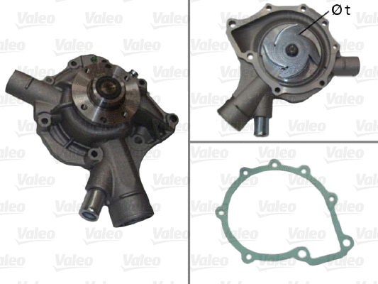 Water Pump, engine cooling (506651)