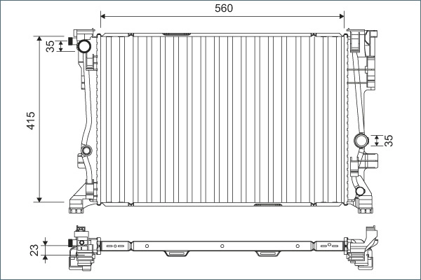 Radiator, engine cooling (701158)