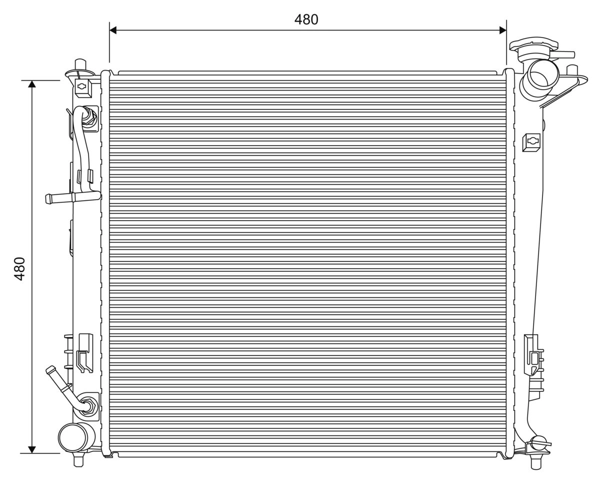 Radiator, engine cooling (701630)