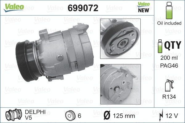 Compressor, air conditioning (699072)