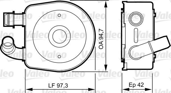 Oil Cooler, engine oil (818888)