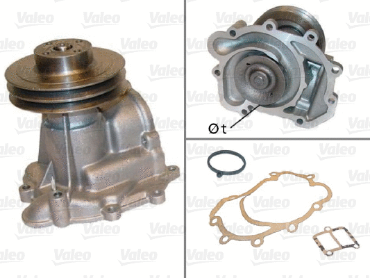 Water Pump, engine cooling (506058)